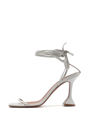 Amina Muaddi Lori leather sandals - White