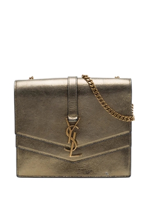 Saint Laurent Pre-Owned 2018 Medium Metallic Leather Monogram Sulpice crossbody bag - Brown