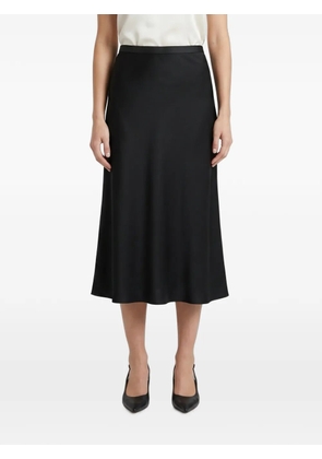 Brunello Cucinelli satin-finish midi skirt - Black