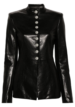 KHAITE The Samuel leather jacket - Black