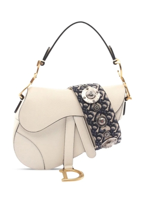 Christian Dior Pre-Owned 2010-2022 Mini Leather Saddle Bag shoulder bag - White