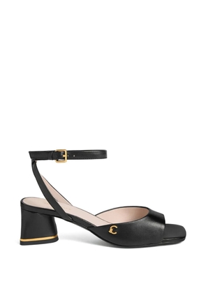 Coccinelle C-Everyday logo-plaque buckled sandals - Black