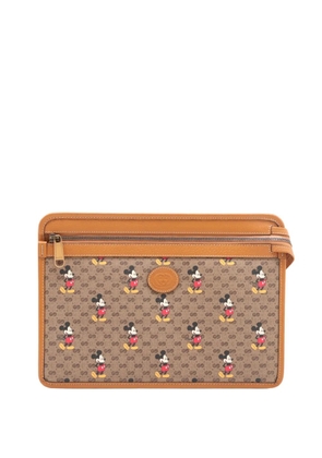 Gucci Pre-Owned 2020 Disney Micro GG Supreme Mickey Mouse clutch bag - Brown