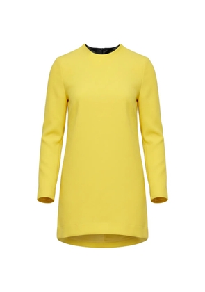 Dolce & Gabbana diagonal-weave long-sleeve mini dress - Yellow