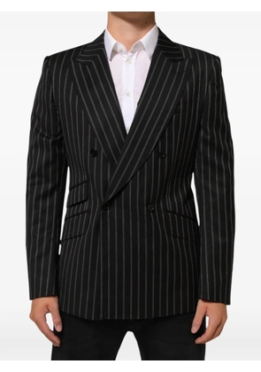 Dolce & Gabbana pinstripe Sicilia blazer - Black