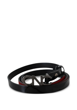 Costume National logo-buckle leather belt - Black