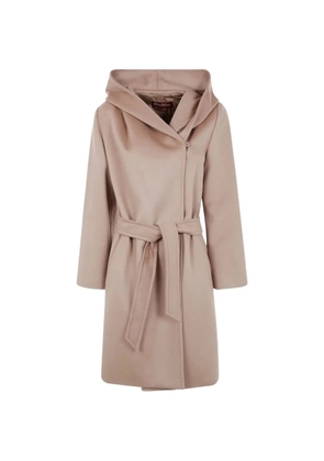 Max Mara belted-waist hooded coat - Neutrals