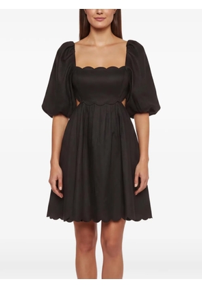 ZIMMERMANN open-back puff-sleeves mini dress - Black