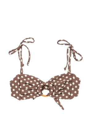 MONTCE Vivian Tori polka-dot bandeau bikini top - Brown