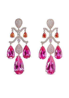 Anabela Chan 14K gold Chandelier diamond earrings - Pink