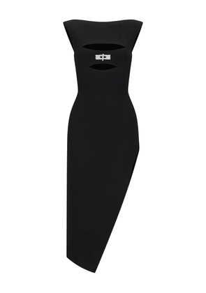 David Koma cut-out crystal buckle dress - Black
