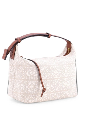 Loewe Pre-Owned Cubi Anagram Jacquard Medium hobo bag - Neutrals