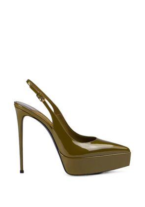 Le Silla Uma patent-leather platform pumps - Green