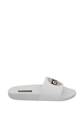 Dolce & Gabbana DG Family cartoon-patch sandals - White