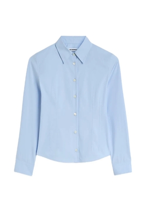 Jil Sander fitted cotton-poplin shirt - Blue