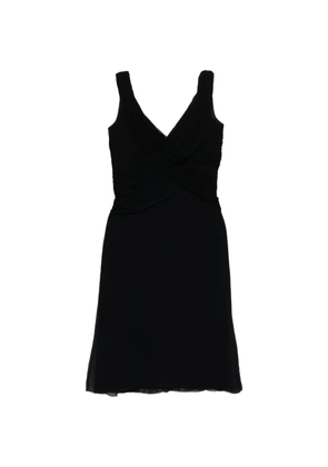 Prada Pre-Owned V-neck pleated dress - Black