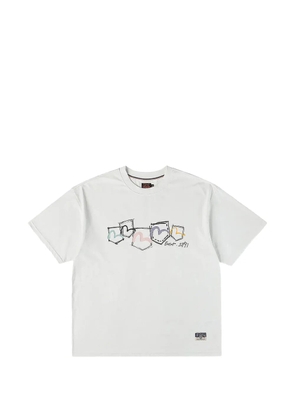 EVISU hand-drawn multi-pocket T-shirt - White