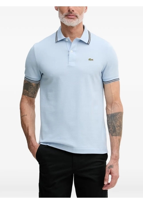 Lacoste L.12.12 striped-trim logo-patch polo shirt - Blue