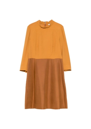 Chloé Pre-Owned two-tone silk dress - Brown