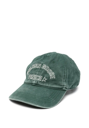 Golden Goose logo-embroidered star-patch baseball cap - Green