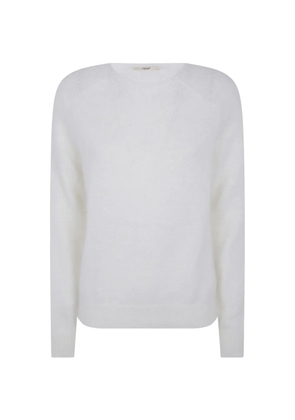 Nuur round-neck raglan-sleeve sweater - White