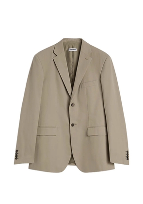 Jil Sander single-breasted cotton blazer - Neutrals