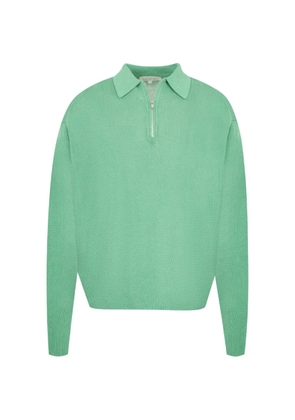 Studio Nicholson Heddy zip-up polo sweater - Green
