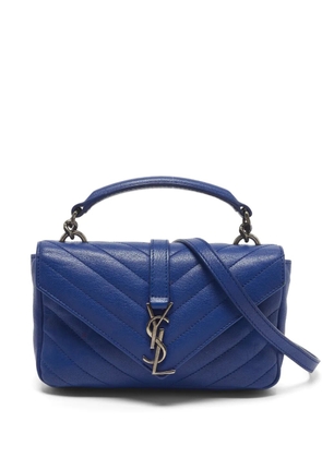 Saint Laurent Pre-Owned 2016 College matelassé tote bag - Blue