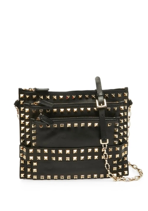 Valentino Garavani Pre-Owned Rockstud triple-zip shoulder bag - Black