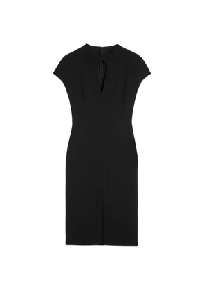 Jil Sander cut-out wool sablé dress - Black