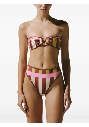 Baobab Kina striped high-rise bikini bottoms - Green