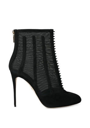 Dolce & Gabbana suede mesh-panel ankle boots - White