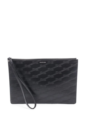 Balenciaga Pre-Owned 2010s BB logo-monogram clutch bag - Black