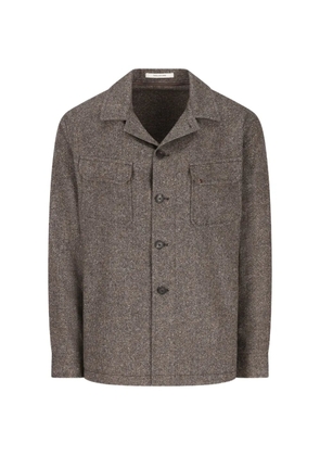 Tagliatore button-up patch-pocket jacket - Brown
