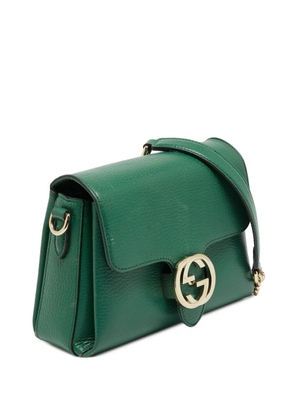 Gucci Pre-Owned small Interlocking G shoulder bag - Green