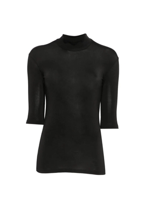 A.M.G. high-neck elbow-sleeve top - Black