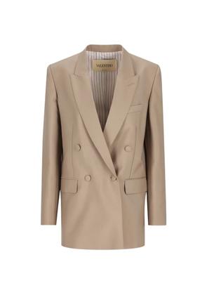 Valentino Garavani double-breasted peaked-lapels blazer - Neutrals