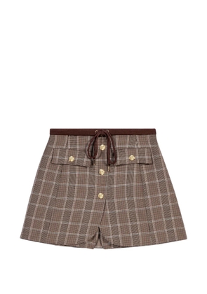 Maje layered-effect suit shorts - Neutrals