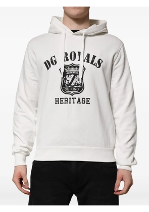 Dolce & Gabbana DG Royals graphic-print hoodie - White