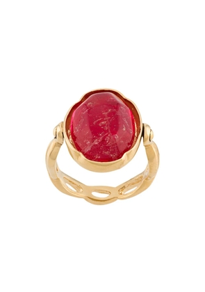 Goossens gold-plated cabochon ring