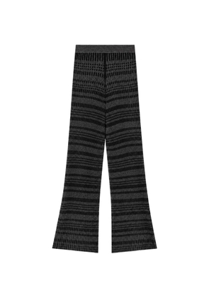 RETORI patterned knitted wool trousers - Black