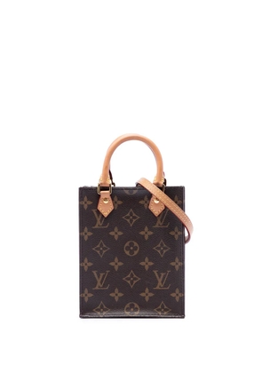 Louis Vuitton Pre-Owned 2021 Monogram Petit Sac Plat satchel - Brown