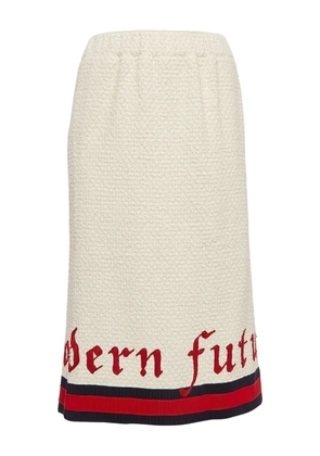 Gucci Pre-Owned tweed embroidered skirt - Neutrals