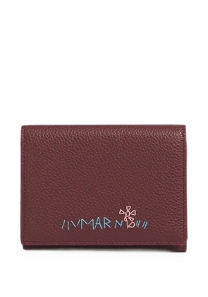 Marni burgundy leather Mending tri-fold wallet - Red