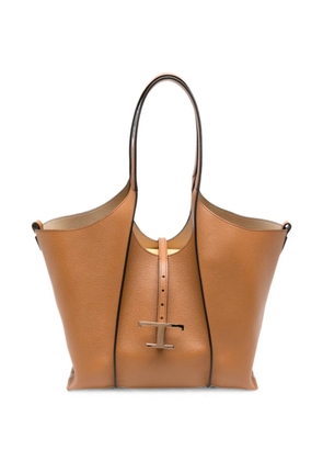 Tod's T Timeless leather tote bag - Brown
