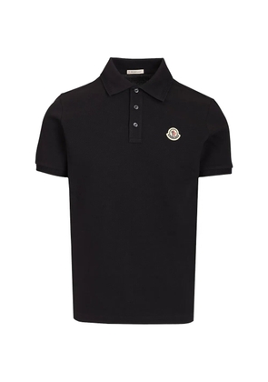 Moncler logo-patch polo shirt - Black