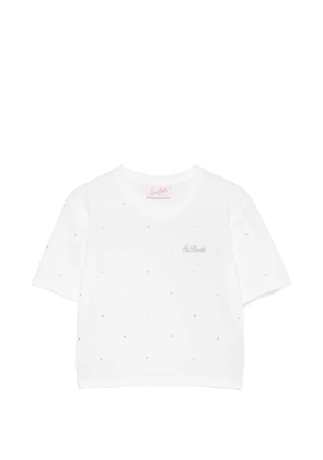 MC2 Saint Barth Nives crystal-embellished logo-print T-shirt - White