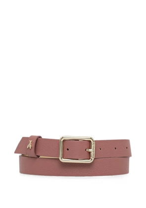 Patrizia Pepe Fly-plaque pebbled calf leather belt - Pink