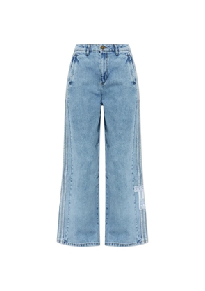 adidas Adibreak logo-patch wide-leg jeans - Blue