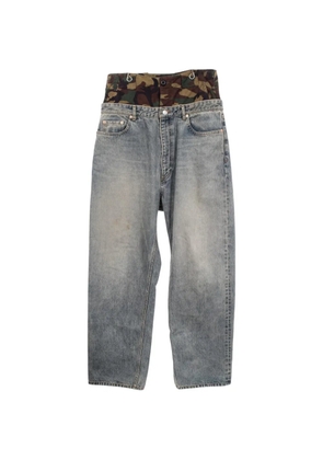 Balenciaga Pre-Owned 2000s camouflage layered jeans - Blue